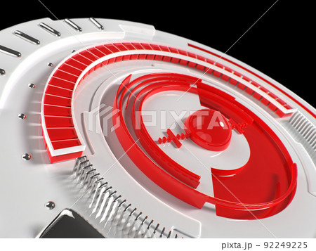 Abstract 3d industrial design circular shape. 3d rendering illustration 92249225