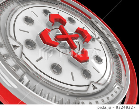 Abstract 3d industrial design circular shape. 3d rendering illustration Abstract 3d industrial design circular shape. 3d rendering illustration 92249227