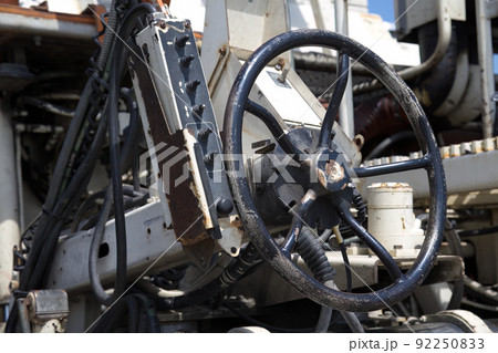 road maintenance asphalting machine paving heavy equipment steering detail asphalt industry 92250833