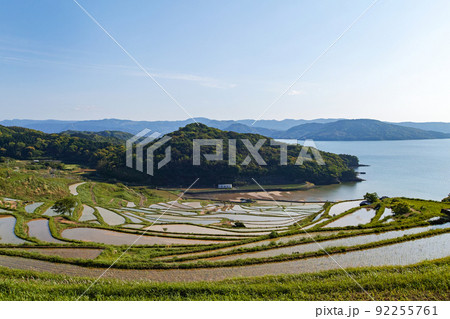長崎県/ 土谷棚田 水張り時期(土谷の棚田) 長崎県/ 土谷棚田 水張り時期(土谷の棚田) 92255761