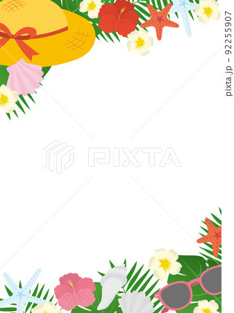 夏_トロピカル_フレーム_縦_5 92255907