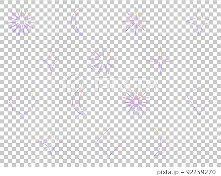 Glitter icon set (also in the background) _Dream Kawa color scheme_Break line 92259270