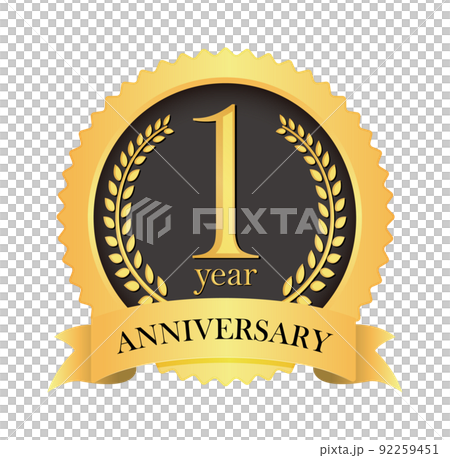 Golden Anniversary Medal Icon Illustration (Anniversary / Anniversary) / 1st Anniversary Golden Anniversary Medal Icon Illustration (Anniversary / Anniversary) / 1st Anniversary 92259451