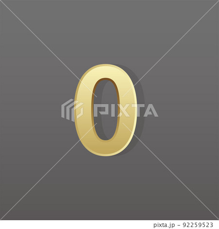 ゴールドの数字の0 ゴールドの数字の0 92259523