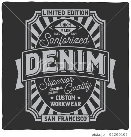 Vintage label design with lettering composition on dark background. T-shirt design. Vintage label design with lettering composition on dark background. T-shirt design. 92260105