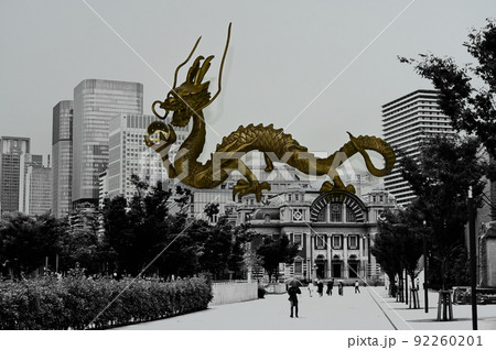 大阪市中央公会堂と龍 92260201