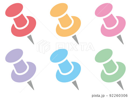 カラフルなプッシュピンセット 92260306