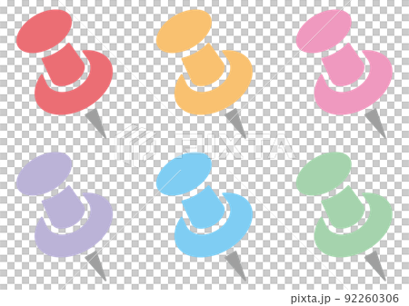 カラフルなプッシュピンセット 92260306