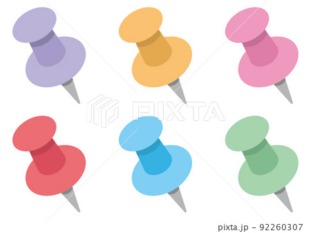 カラフルなプッシュピンセット 92260307