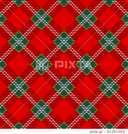 チェック柄の背景イラストイメージ 92261563