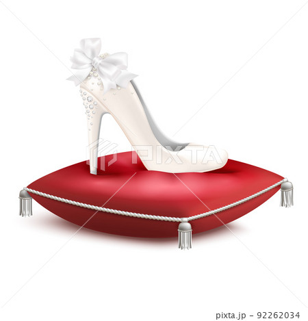 Princess Shoe Pillow Realistic Composition 92262034