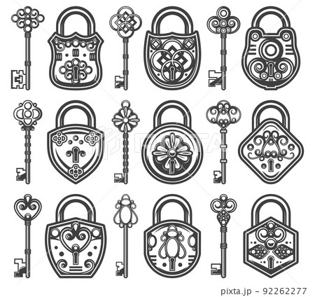 Vintage Antique Old Locks Set 92262277