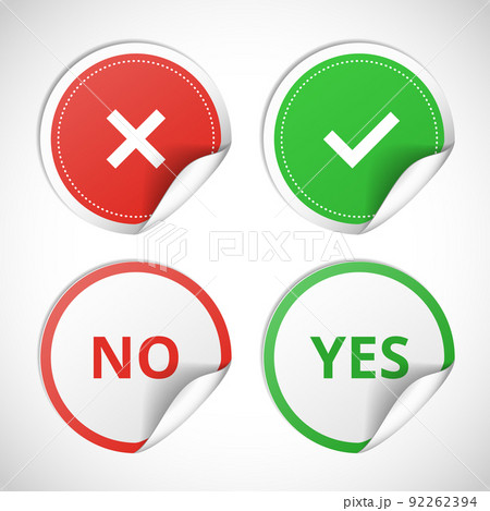 yes and no stickers yes and no stickers 92262394