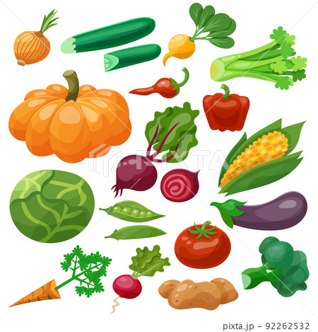 Vegetables Icons Setのイラスト素材 [92262532] - PIXTA