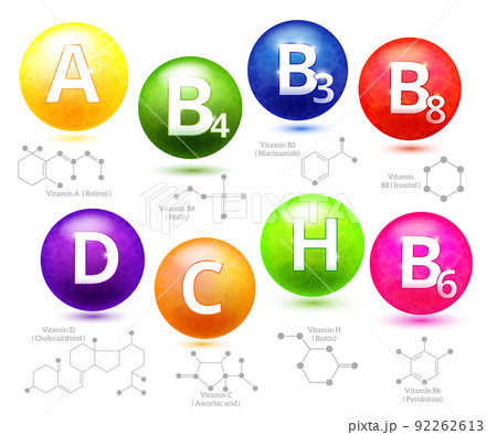 Vitamins chemical structures Vitamins chemical structures 92262613
