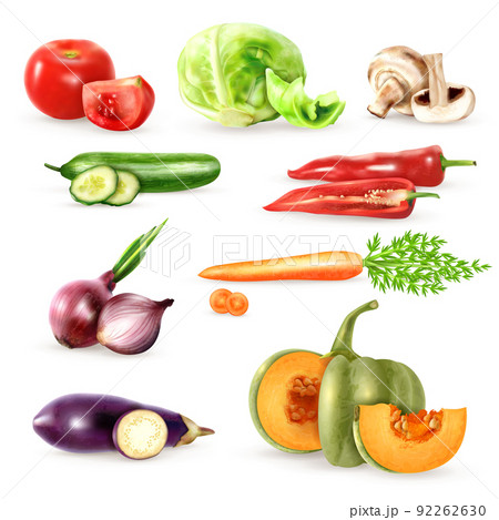 Vegetables Decorative Icons Collection Vegetables Decorative Icons Collection 92262630