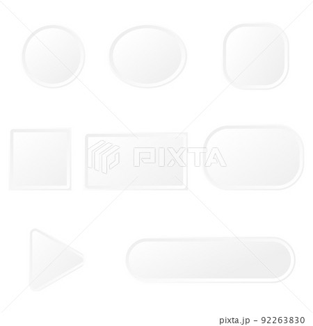 blank buttons set isolated on white background 92263830