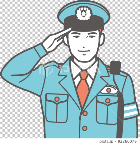 Male policeman to salute 92266079