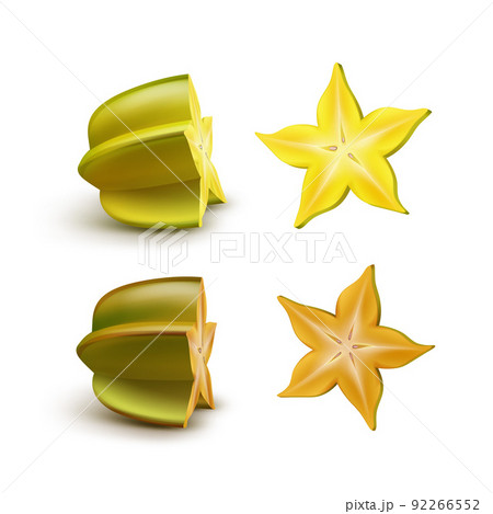 Vector sliced carambola 92266552
