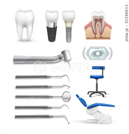 Set of dental objects 92266613