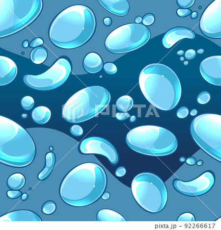 Water bubbles seamless background in cartoon style Water bubbles seamless background in cartoon style 92266617