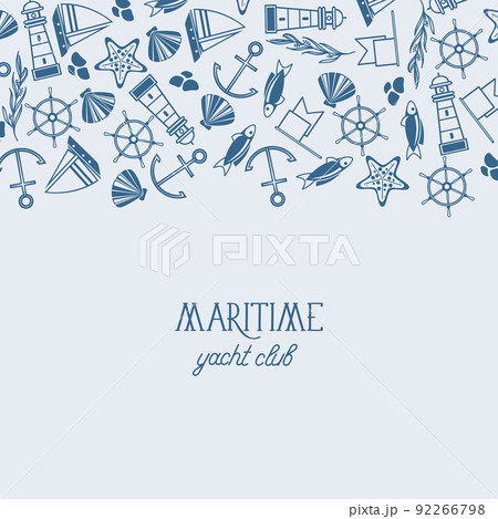 Hand Drawn Nautical Template 92266798