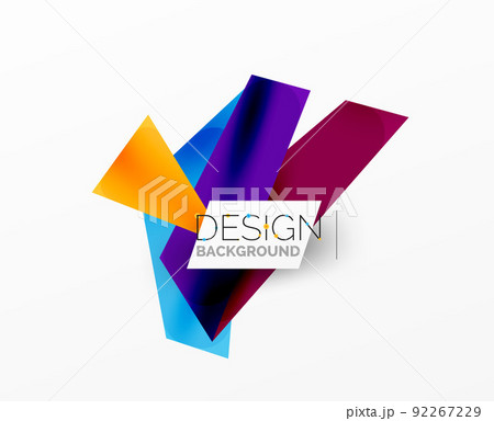 Background abstract overlapping shapes. Minimal composition vector illustration for wallpaper banner background or landing page Background abstract overlapping shapes. Minimal composition vector illustration for wallpaper banner background or landing page 92267229