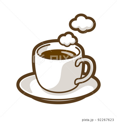 ホットコーヒー(コーヒーカップとソーサー) ホットコーヒー(コーヒーカップとソーサー) 92267623