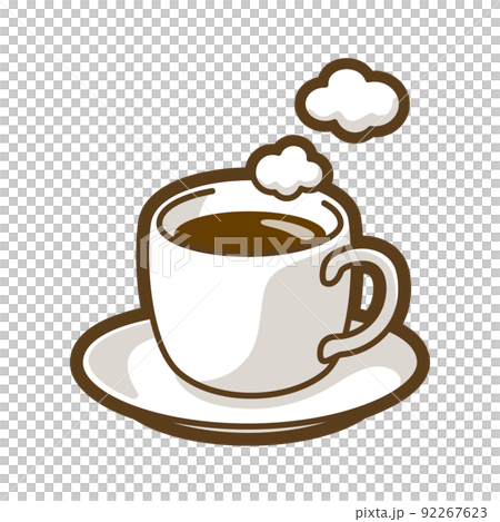 ホットコーヒー(コーヒーカップとソーサー) ホットコーヒー(コーヒーカップとソーサー) 92267623