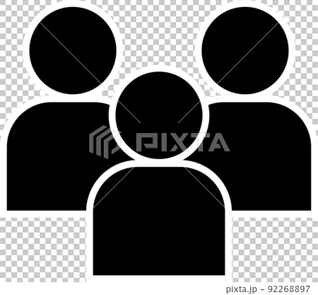 アバターアイコン3人のシンプルイラスト 92268897