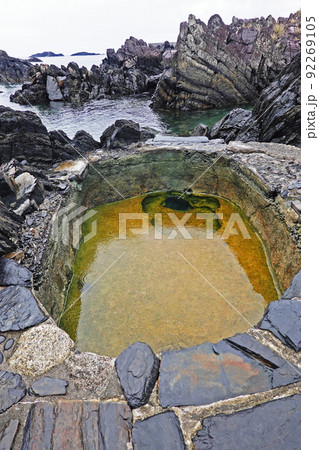 屋久島の海岸露天風呂、湯泊温泉 92269105