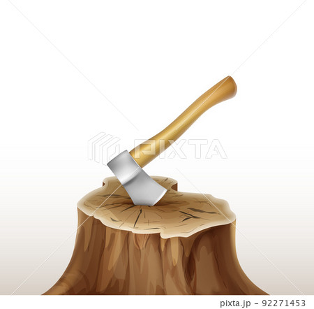 Axe in stump 92271453