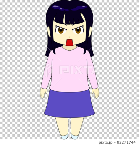 赤壁人物插畫(女,正面) 赤壁人物插畫(女,正面) 92271744