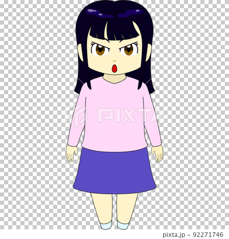 赤壁人物插畫（女，正面） 92271746
