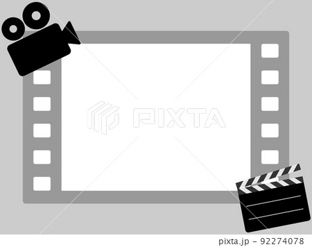 ワンカット映像動画のフィルムフレーム背景イラスト 92274078