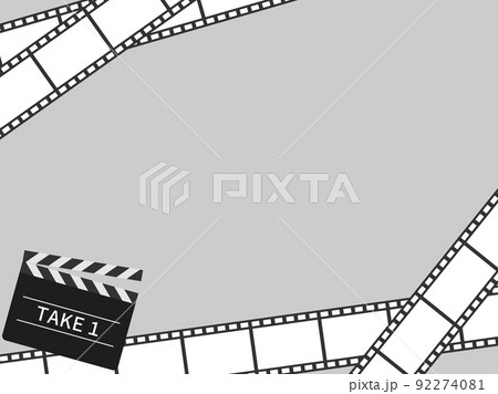ワンカット映像のフィルムフレーム背景イラスト 92274081