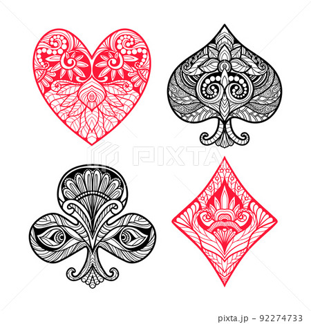 Card Suits Set 92274733