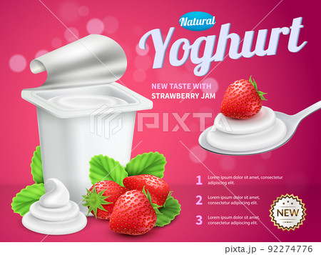 Yoghurt Package Advertising Composition 92274776