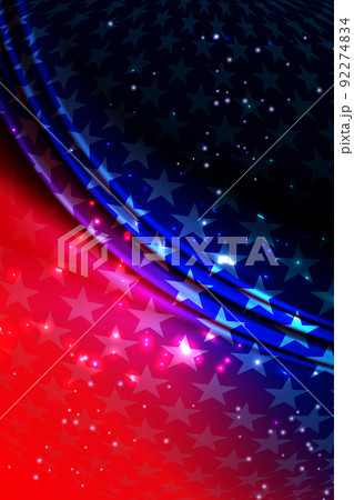 Gorgeous illustration with a curved USA flag and a sparkling mosaic Gorgeous illustration with a curved USA flag and a sparkling mosaic 92274834