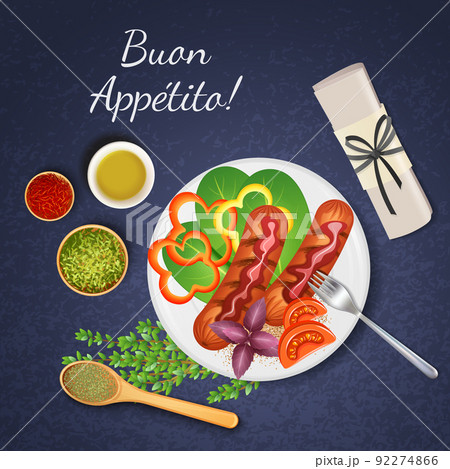 BBQ Realistic Illustration BBQ Realistic Illustration 92274866