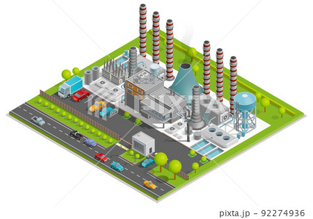 Chemical Plant Isometric Concept 92274936