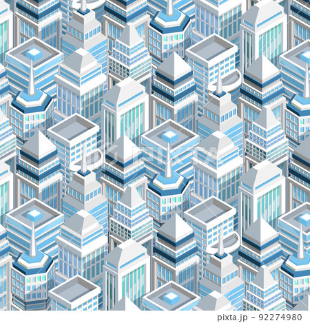 City Buildings Seamless Pattern City Buildings Seamless Pattern 92274980