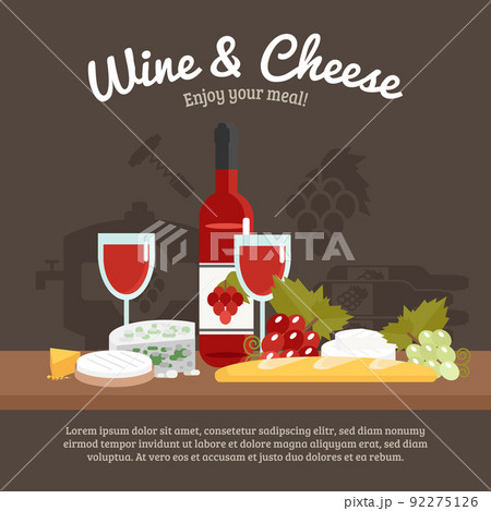 Wine And Cheese Life Still 92275126