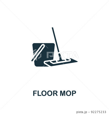 Floor Mop icon. Monochrome simple line Housekeeping icon for templates, web design and infographics Floor Mop icon. Monochrome simple line Housekeeping icon for templates, web design and infographics 92275233