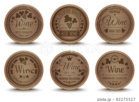 Wine barrels icons set Wine barrels icons set 92275527