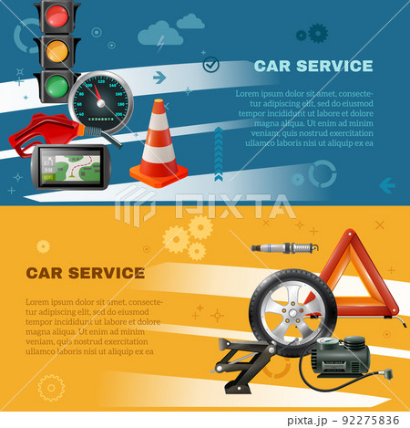 Car Maintenance Horizontal Banners Car Maintenance Horizontal Banners 92275836