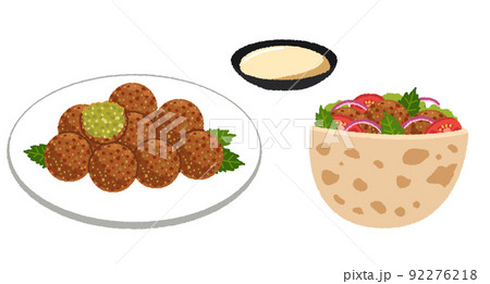 ファラフェルのイラスト ファラフェルのイラスト 92276218