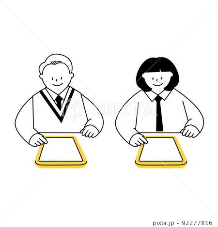 iPadを操作する学生 iPadを操作する学生 92277816