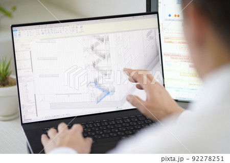 三次元CAD　立体的　3DCG　建築設計　階段 92278251