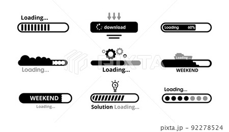 Downloading black line scale set 92278524